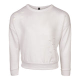 Destructed Long Sleeve Banded Bottom Top - Denny's