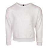 Destructed Long Sleeve Banded Bottom Top - Denny's