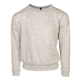 Destructed Long Sleeve Banded Bottom Top - Denny's