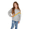 Long Sleeve Banded Top with Primary Stripes - Denny's