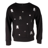 Long Sleeve Banded Top with Skulls & Stars - Denny's