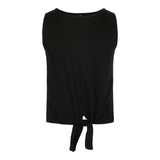 Tie Front Ribbed Tank Top - Denny's