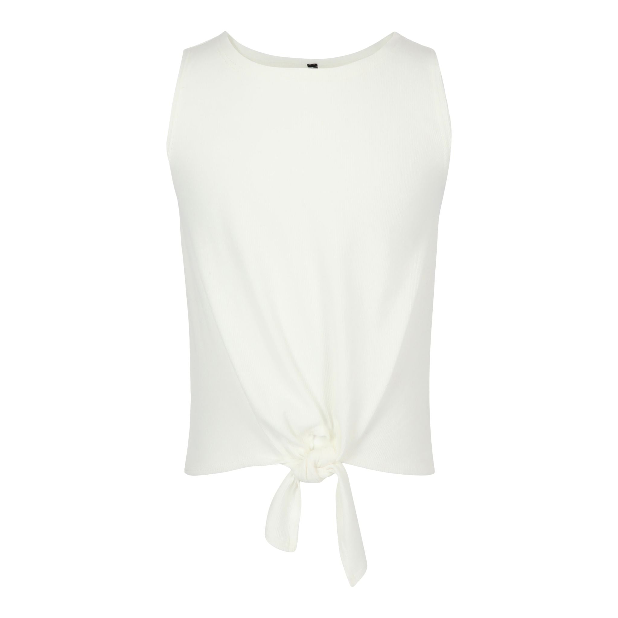 Tie Front Ribbed Tank Top - Denny's