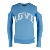 Long Sleeve Cold Shoulder Top with Love - Denny's