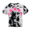 Short Sleeve Crop Top with Neon Stars - Denny's