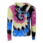 Long Sleeve Thermal Hoodie with Black Tie Dye - Denny's