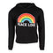 Long Sleeve Hoody with Peace Love Rainbow - Denny's