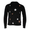 Long Sleeve Raw Edge Hoody with Stars - Denny's
