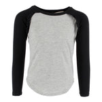 Long Sleeve Ruffle Baseball Tee - Denny's