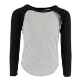 Long Sleeve Ruffle Baseball Tee - Denny's