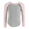 Long Sleeve Ruffle Baseball Tee - Denny's