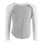 Long Sleeve Ruffle Baseball Tee - Denny's