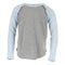Long Sleeve Ruffle Baseball Tee - Denny's