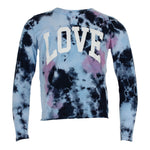 Long Sleeve Tie Dye w Cuts On Back Navy Crush Love - Denny's