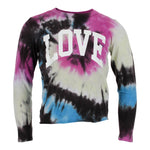 Long Sleeve Tie Dye w Cuts On Back Black/Pink/Blue - Denny's