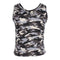 Camo Cropped Tank with Cut Neck - Denny's