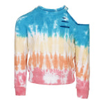 Tie Dye Cut Shoulder Sweatshirt - Denny's
