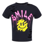 Drippy Smile Desctruction Tee - Denny's