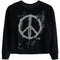 Peace Sign Splatter Reverse French Terry Sweatshirt - Denny's