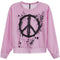 Peace Sign Splatter Reverse French Terry Sweatshirt - Denny's