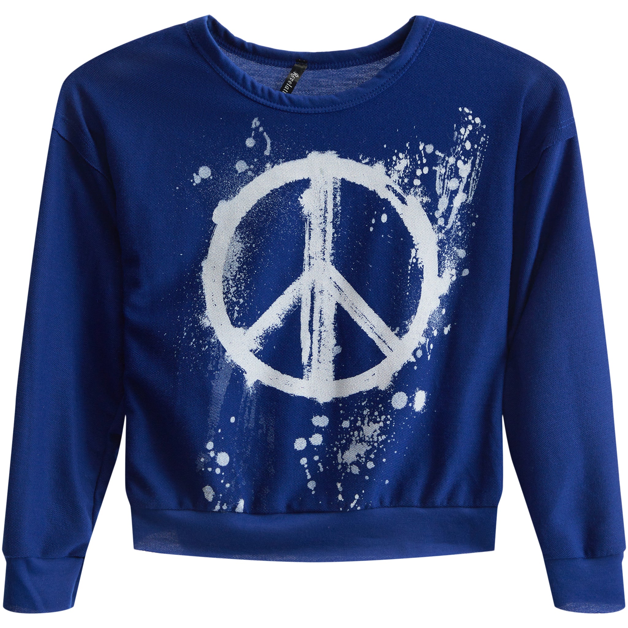 Peace Sign Splatter Reverse French Terry Sweatshirt - Denny's