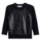 Faux Leather Front Sweater - Denny's