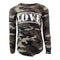 Long Sleeve Tie Front Top with Love - Denny's