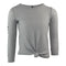 Long Sleeve Tie Front Top with Stars Heart - Denny's