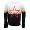 Long Sleeve Crop Sweatshirt with Star Dip Dye Red - Denny's