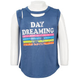 Clavical Cut Out Tank With Day Dreaming - Denny's
