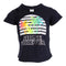 Short Sleeve Slit Tee with Ombre Palm Trees - Denny's