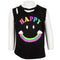 Clavical Cut Out Tank With Happy Smiley Rainbow - Denny's