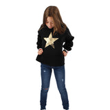 Hoody with Gold Distressed Star - Denny's