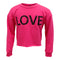 Long Sleeve Crop Sweatshirt with Love Screen - Denny's