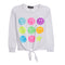Multi Smiley`s & Star Tie Front Top - Denny's
