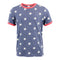 Short Sleeve Stars Red Trim - Denny's