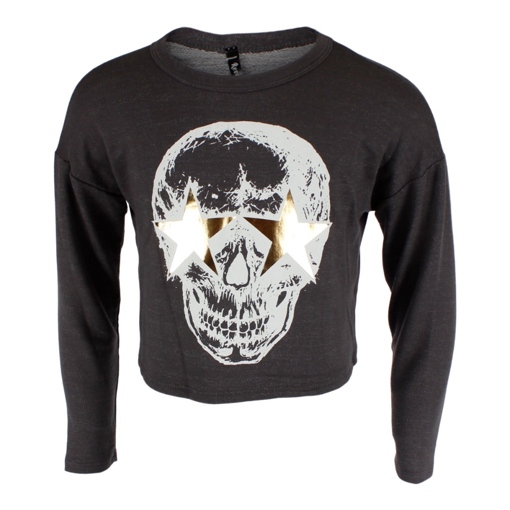 Long Sleeve Top with Skull/Star/Eyes - Denny's
