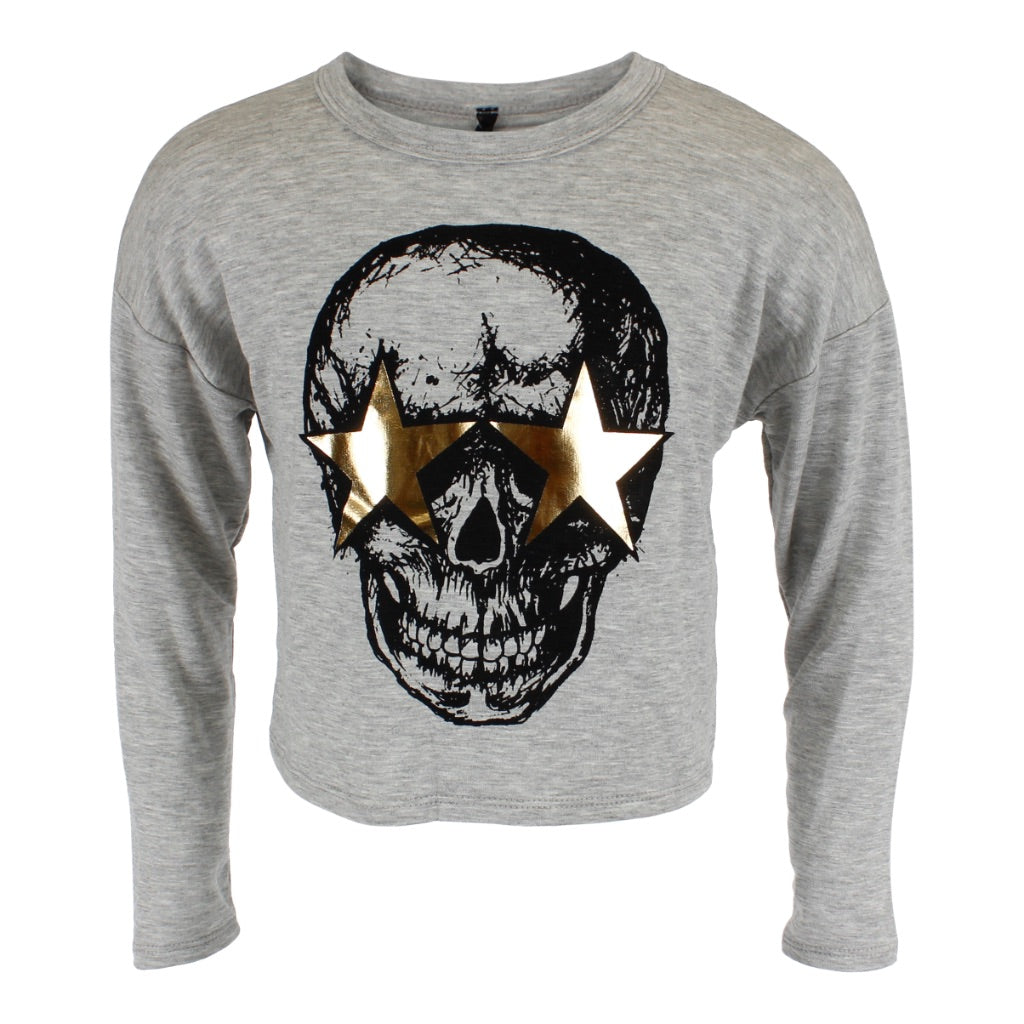 Long Sleeve Top with Skull/Star/Eyes - Denny's