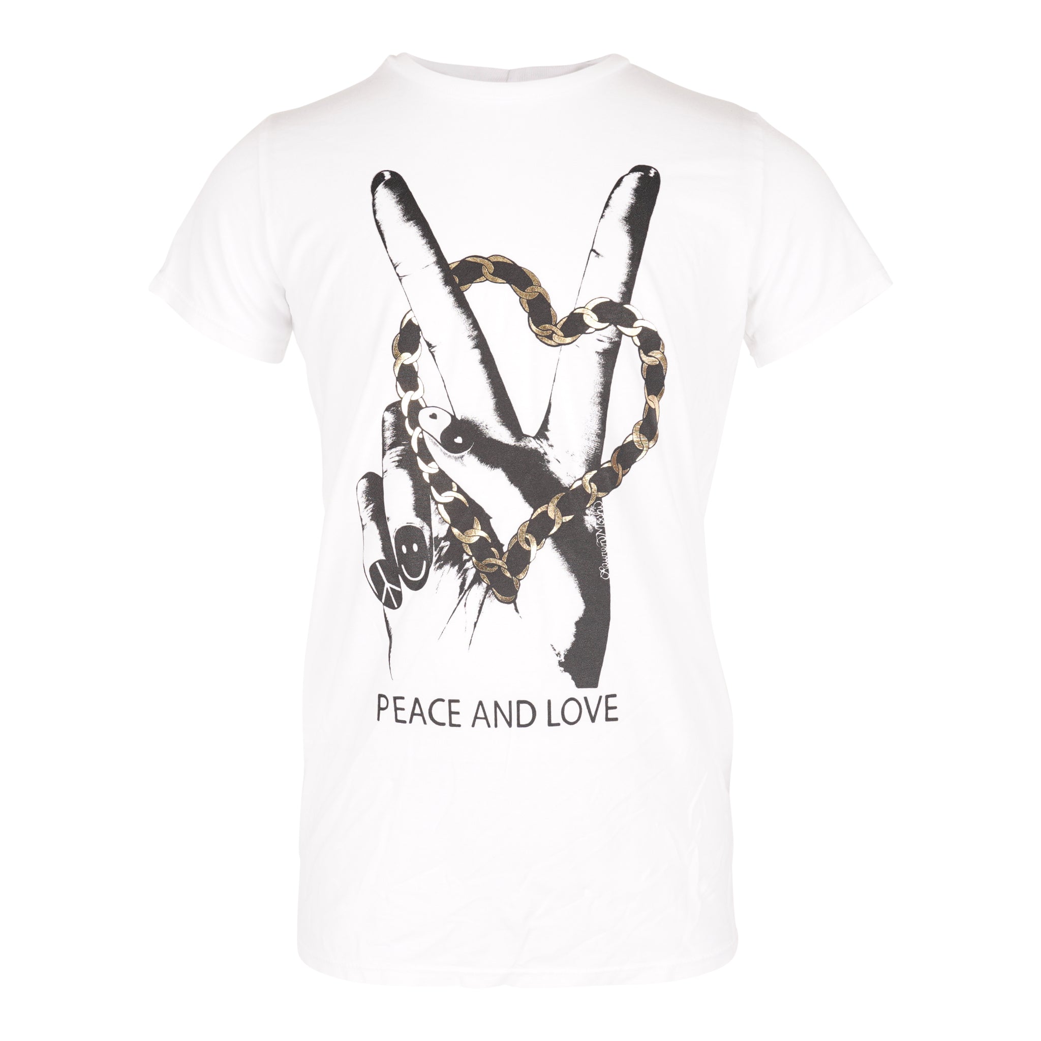 Short Sleeve Tee w Foil Peace n Love - Denny's