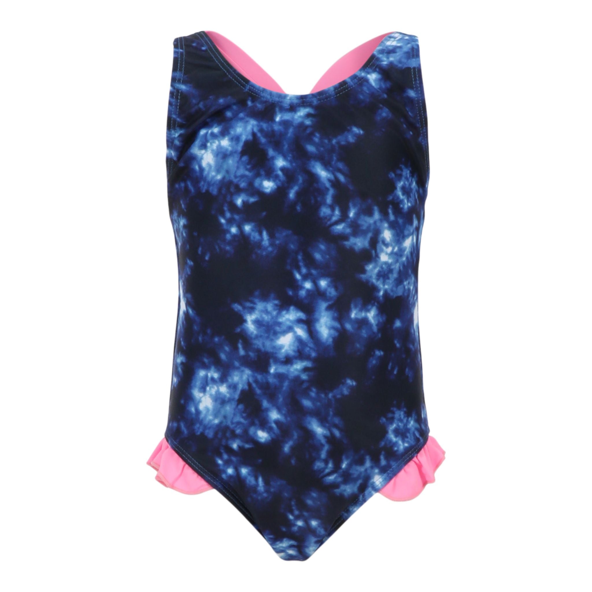 Pink Trim 1pc Swimsuit - Denny's
