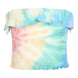 Rainbow Rainforest Smock Ruffle Tube Top - Denny's