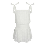 Eyelet Smock Waist Romper - Denny's
