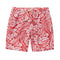 Red Hawaiian Floral Swim Trunk - Denny's