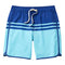 Teal Color Block Swim Trunk - Denny's