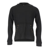 Hoody with Grommets & Rhinestone Leopard Lips on Back - Denny's
