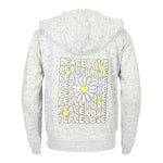 Smiley Peace Love Daisy Hacci Zip Hoodie - Denny's