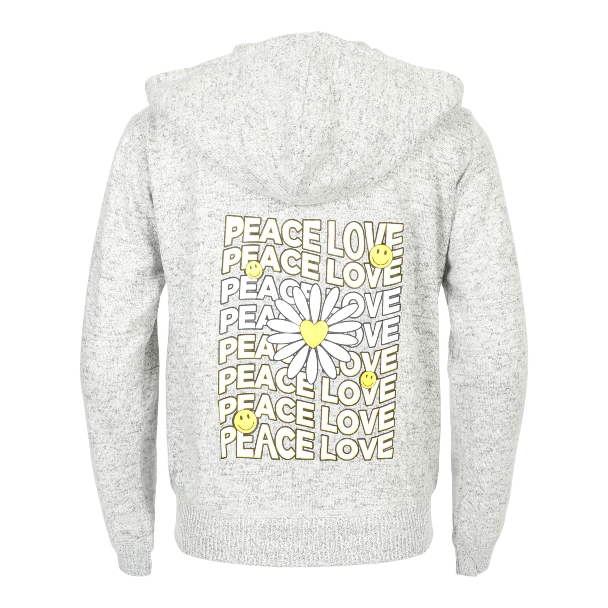 Smiley Peace Love Daisy Hacci Zip Hoodie - Denny's