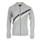 Zip Hacci Hoody with Black/Grey/White Retro Stripes - Denny's