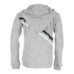 Zip Hacci Hoody with Black/Grey/White Retro Stripes - Denny's