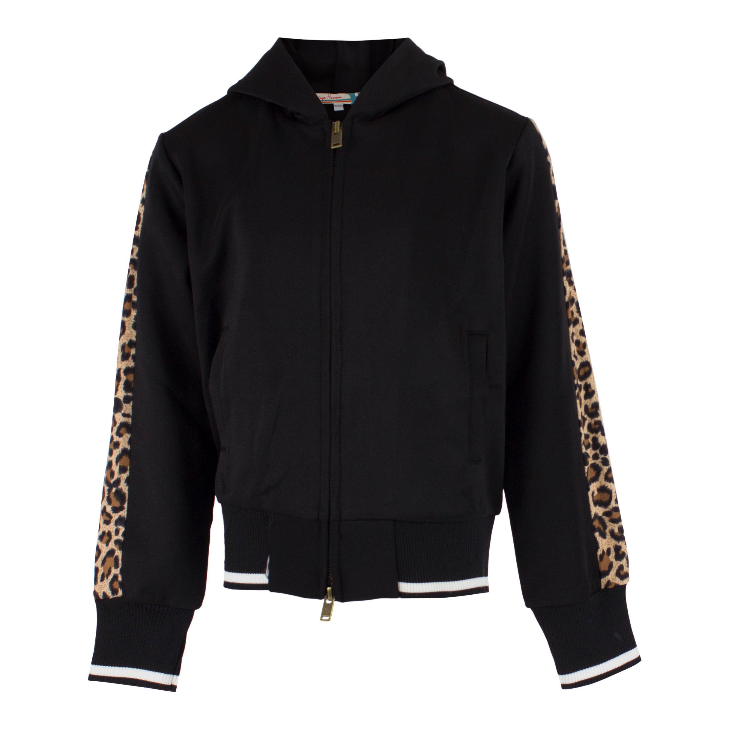 Track Jacket with Leopard Stripe - Denny's